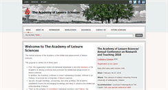 Desktop Screenshot of academyofleisuresciences.com