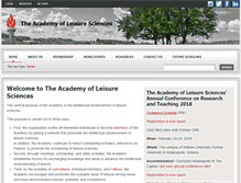 Tablet Screenshot of academyofleisuresciences.com
